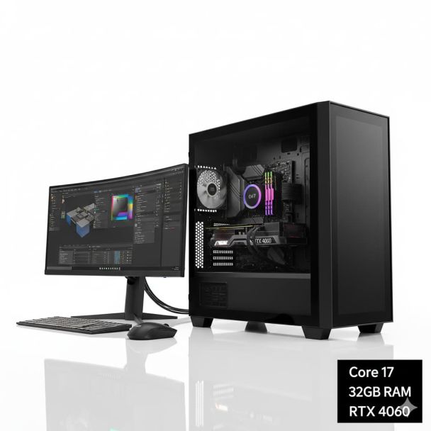 PC Workstation Core i7, 32GB RAM, RTX 4060