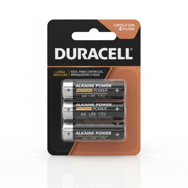 Pilha Alcalina AA (Cartela com 4)